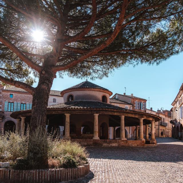 La halle d'Auvillar, étape jacquaire