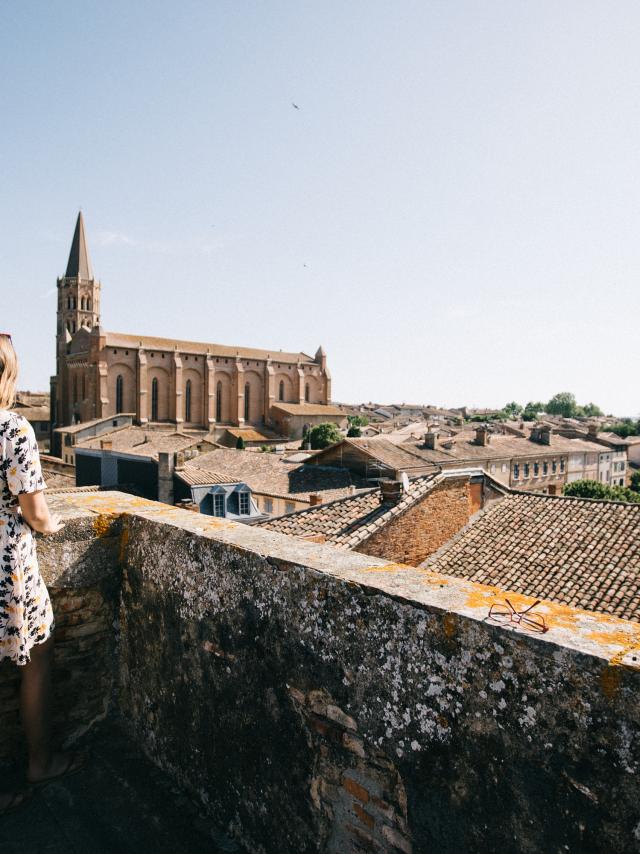 Vue de l'église de Beaumont de Lomagne