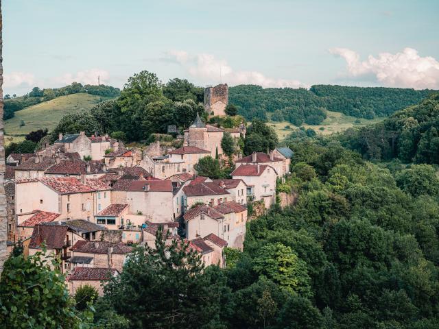 Vista del pueblo de Caylus