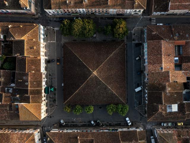 Beaumont-De-Lomagne vu du ciel