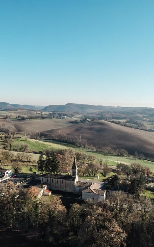 Paysage d'hiver vers Puygaillard-de-Quercy