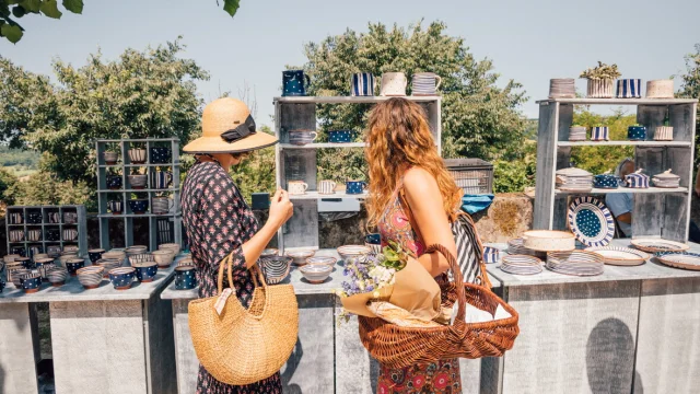 Marché de potiers à Lauzerte