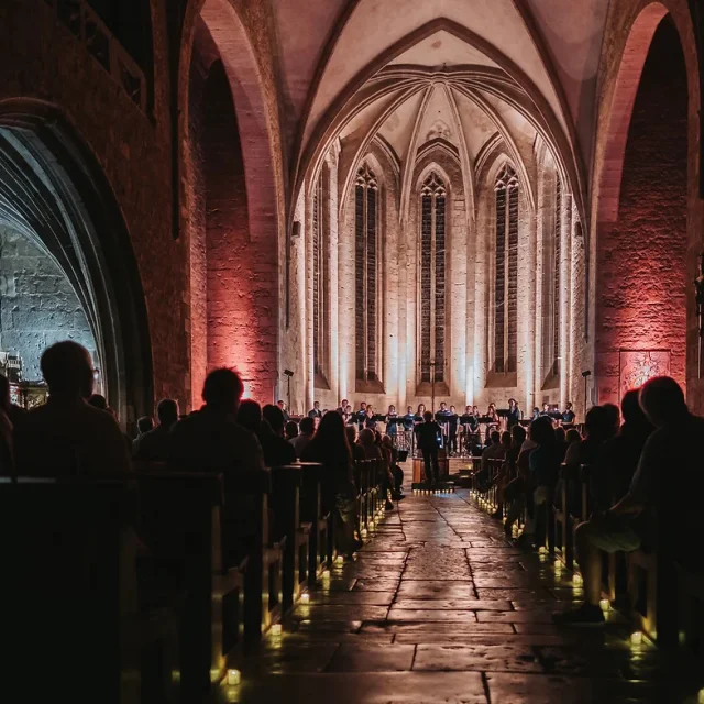 Représentation durant le Festival de l'Abbaye de Beaulieu