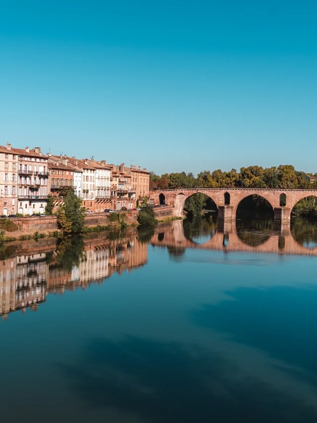 Montauban vue sur le Pont Vieux et le quai de Villebourbon